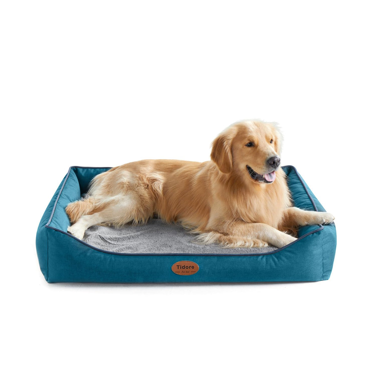 Tidore Orthopedic Dog Bed Medium Size Dog, Durable Egg Crate Foam Sofa Dog Bed with Washable Removable Cover, Waterproof Lining, Pet Beds for Medium Dogs, Navy