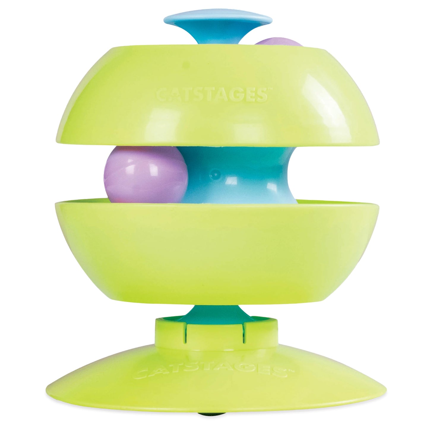 Catstages Tower of Tracks Cat Toy – 3-Level Track Tower with 6 Balls, Interactive Cat Toy for Indoor Enrichment