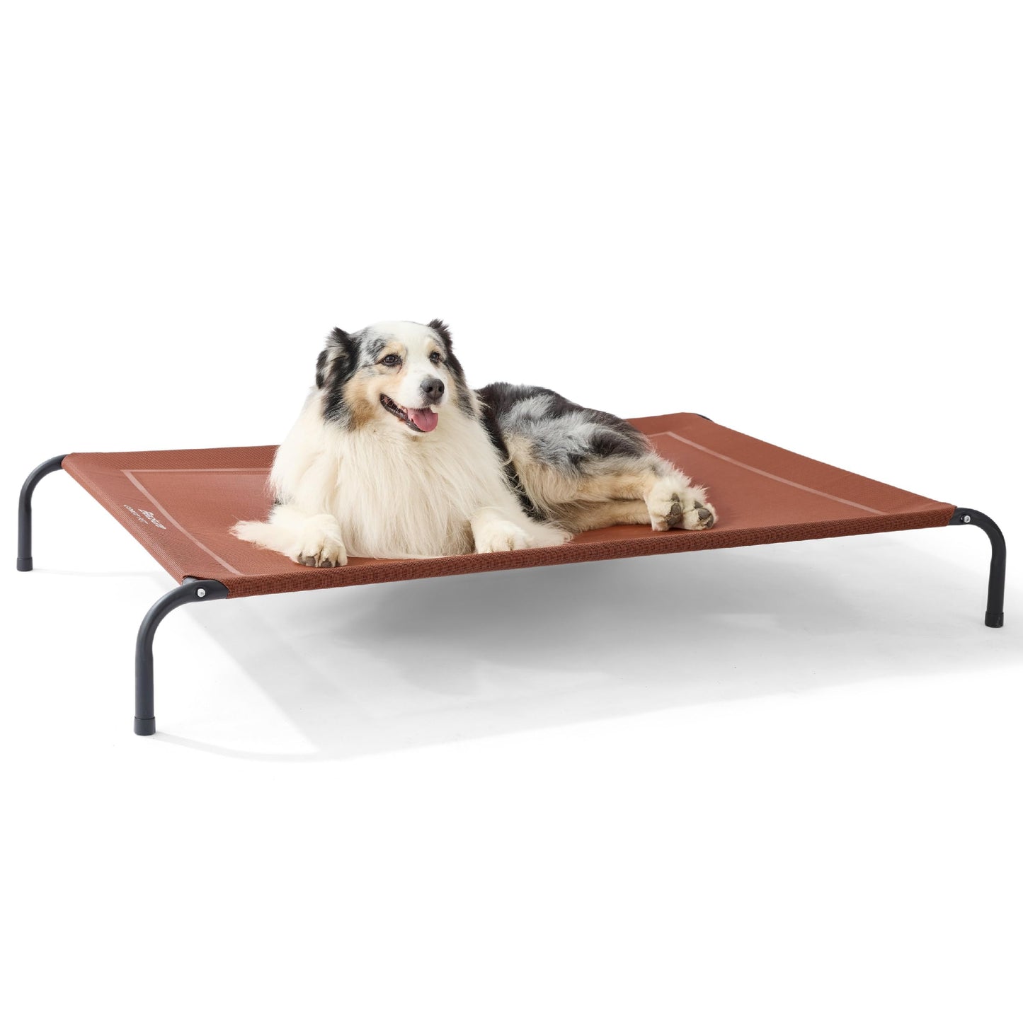 Bedsure Outdoor Elevated Cooling Dog Bed Large Sized Dog, 49in Grey | Portable raised camping pet cot hammock,Breathable Teslin mesh,Weather resistant,For large pets up to 85 lbs,Easy to assemble