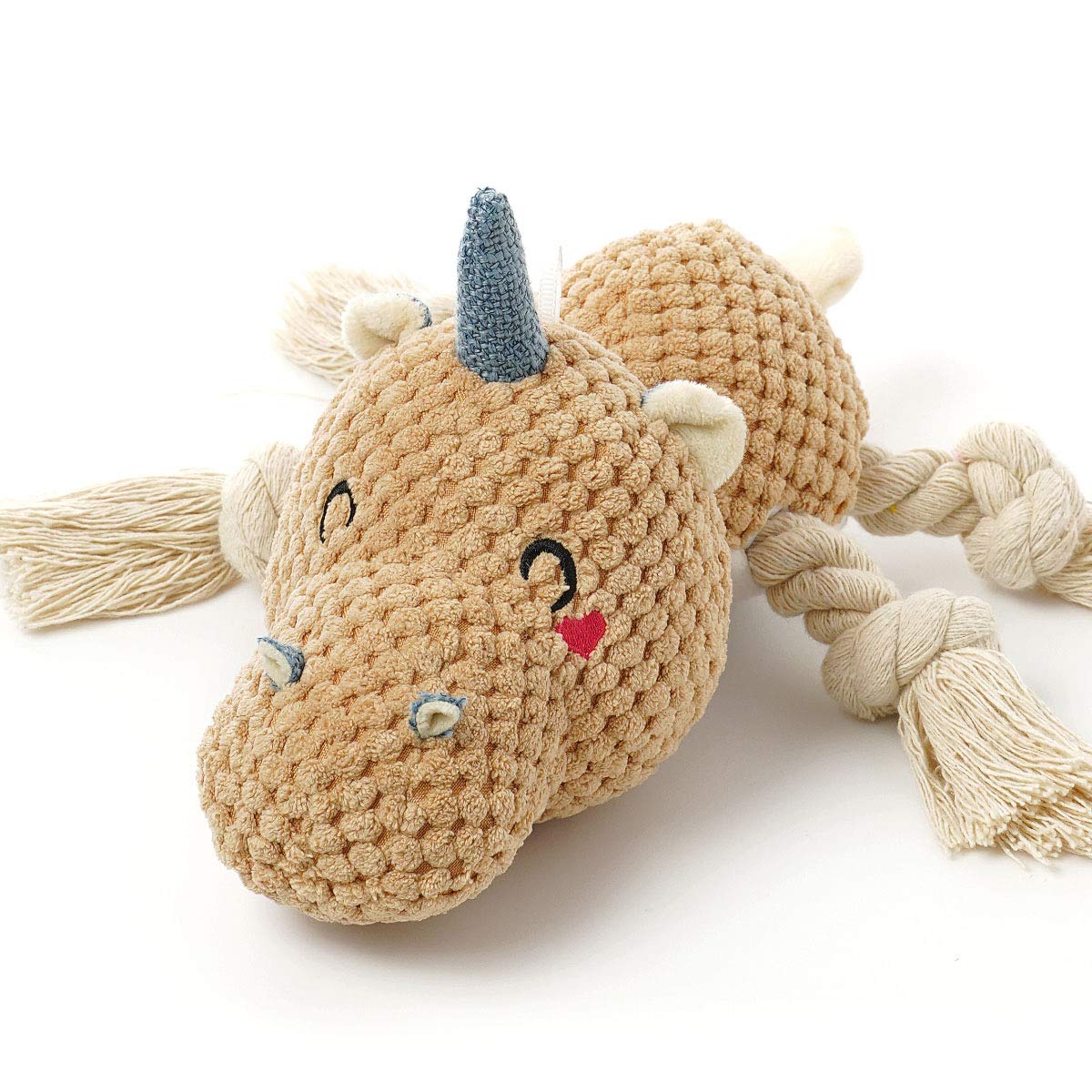Tug of War Dog Toy, Crinkle Dog Toys for Large Dog, Soft Dog Plush Toy with Squeaky, Stuffed Animal for Dogs (Tug Series, Donkey)
