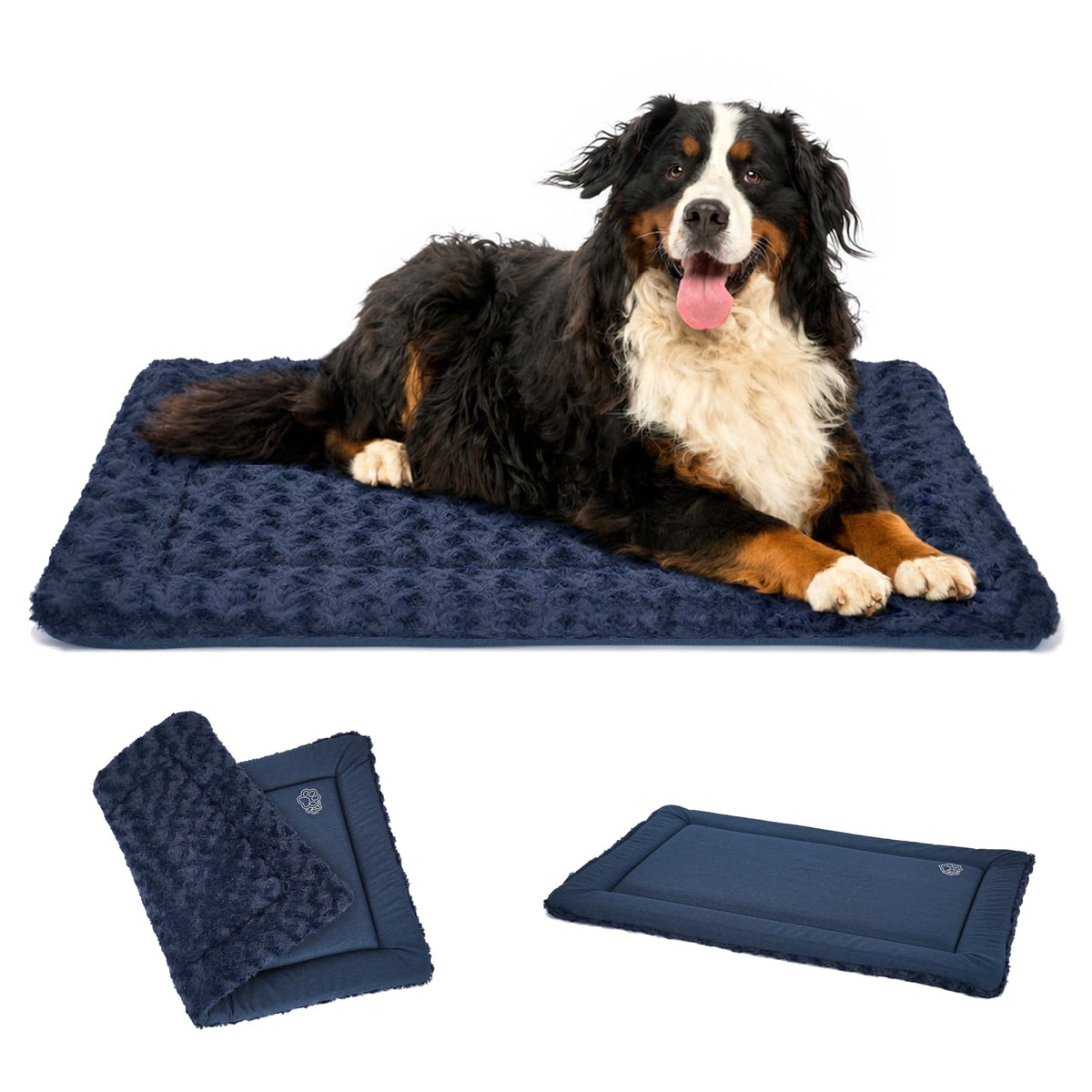 EMPSIGN Dog Crate Pad - Reversible Kennel Mat (Cool & Warm), Machine Washable, Cozy Star Pattern Sleeping Pad for Small Medium Large Dogs, All-Season Pet Bed, Suitable for 30"x20" Dog Crate, Grey