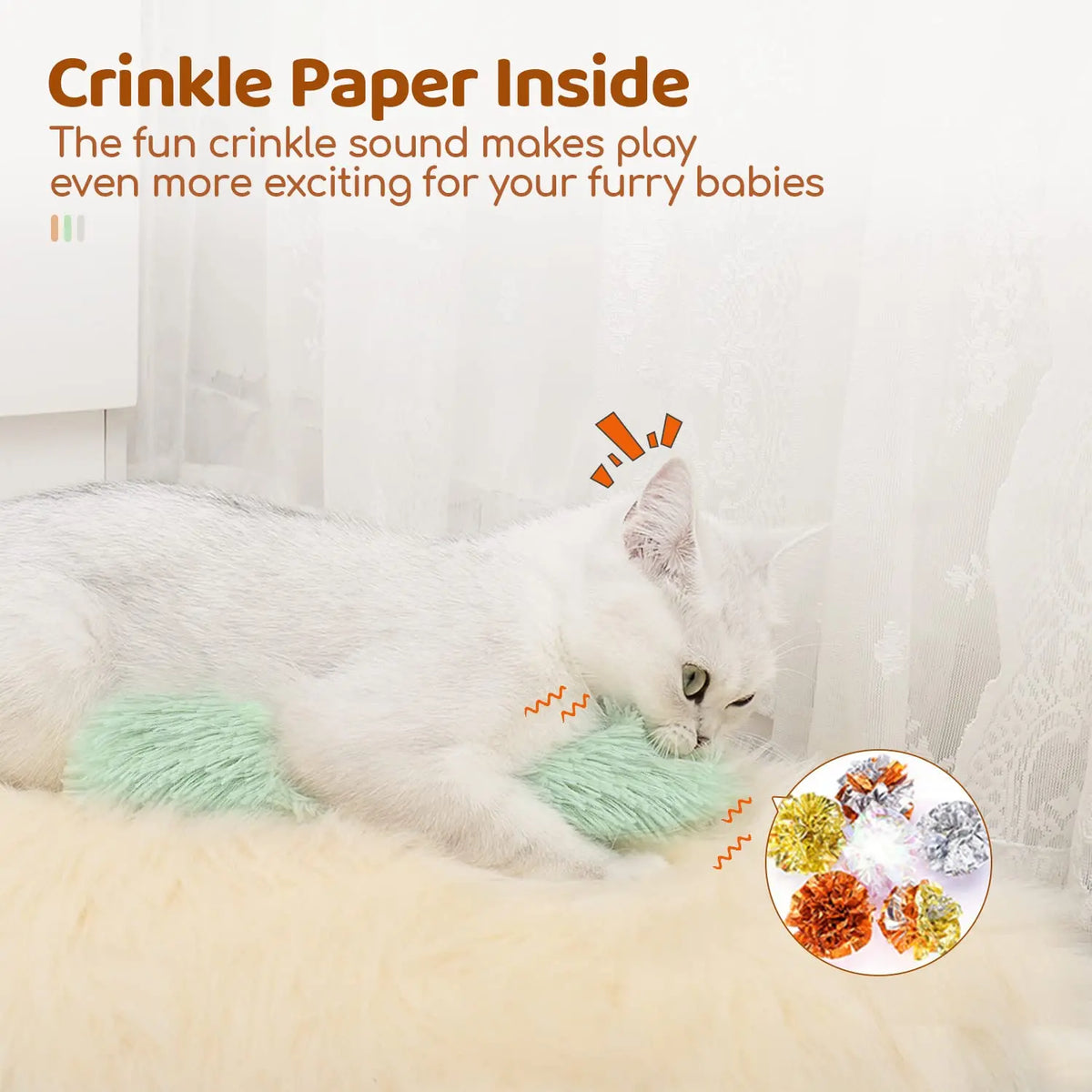 Potaroma Cat Toys Cat Pillows,3 Pack of Soft and Durable Crinkle Sound Catnip Cat Toys, Interactive Cat Kicker Toys for Indoor Cats, Promotes Kitten Exercise #SummerVibes #petlovers