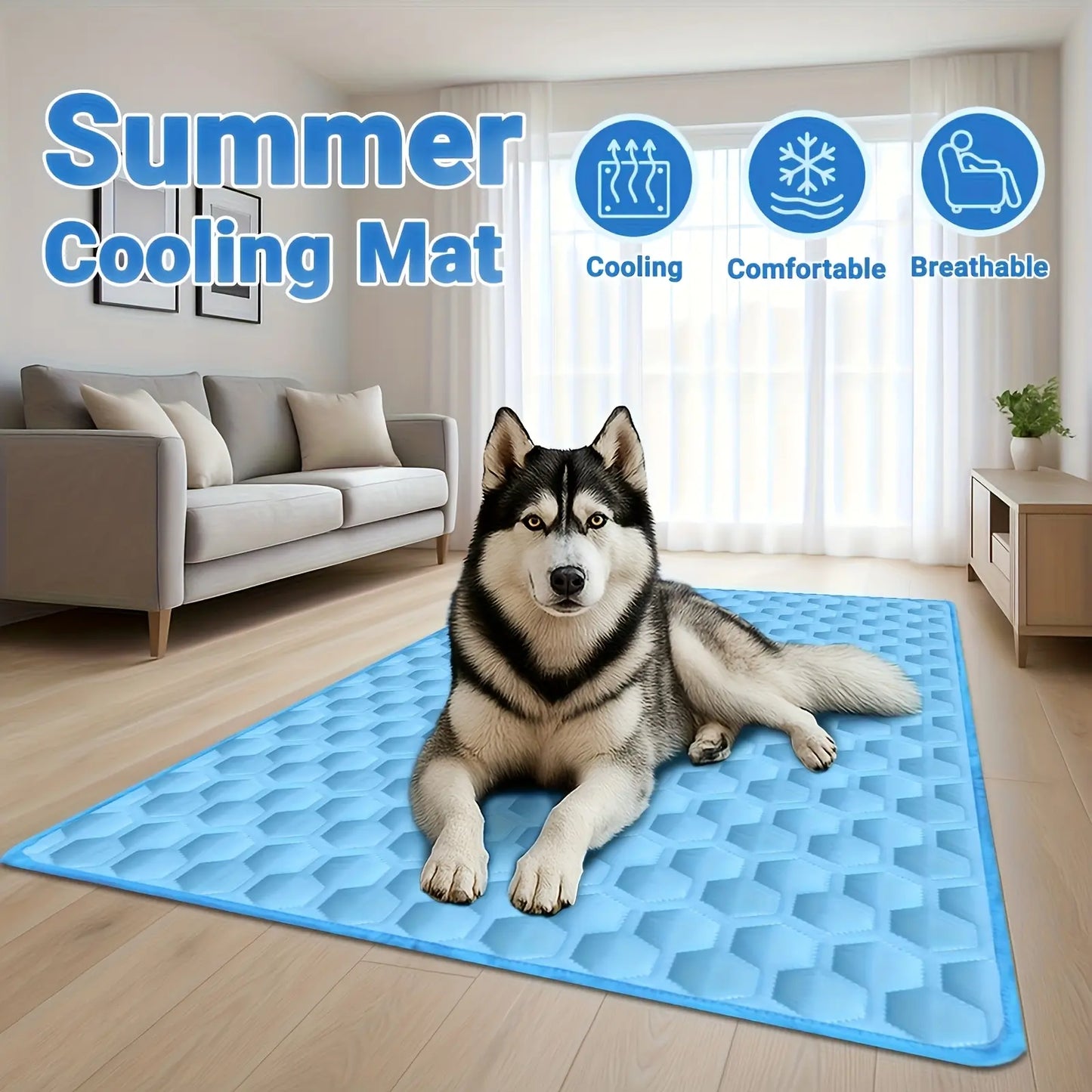 2026 Upgraded Cooling Mat for Cats & Dogs — Breathable, Lightweight Pet Cooling Bed, Suitable for All Breeds and Sizes (Small to Medium) — Ready to Use, No Assembly Required washable blanket zon lidog thick