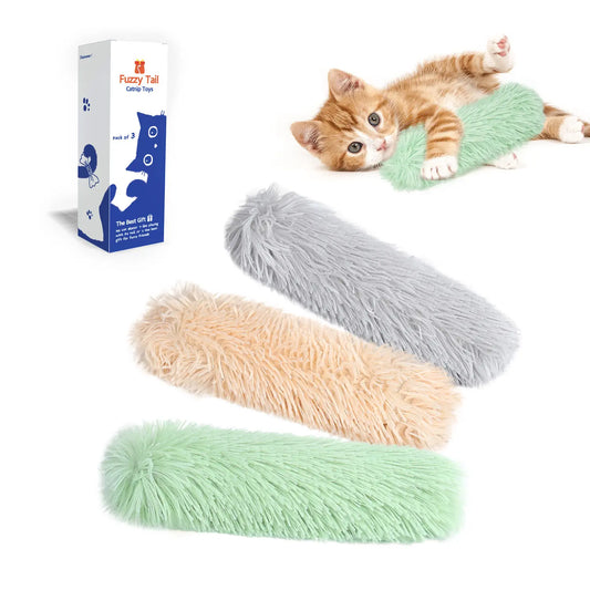 Potaroma 3 Pack Cat Pillows Toys, Soft Durable Crinkle Sound Interactive Kicker Toys for Indoor Cats, Kitten Entertainment & Exercise Supplies