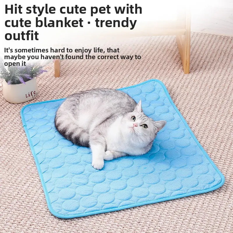 Pet Cooling Mat Pad, Washable Pet Bed for Summer Comfort, Perfect for Dogs and Cats at Home and in Cars