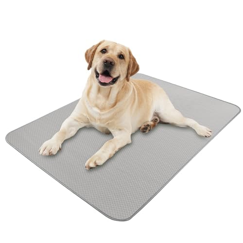 Buvlnee Summer Dog Cooling Mat, Washable Ice Silk Self Cool Pad for Small Medium Large Dogs and Cats, 24x18in Pet Sleeping Pad for Crate, Bed, Indoor & Outdoor Floor, Car Seats