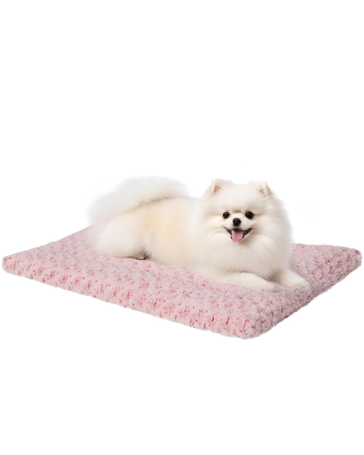 Washable Dog Bed Mat Ultra Soft Dog Crate Pad Comfy Fluffy Pet Kennel Beds Sleeping Mattress for Large Jumbo Medium Small Dogs Grey