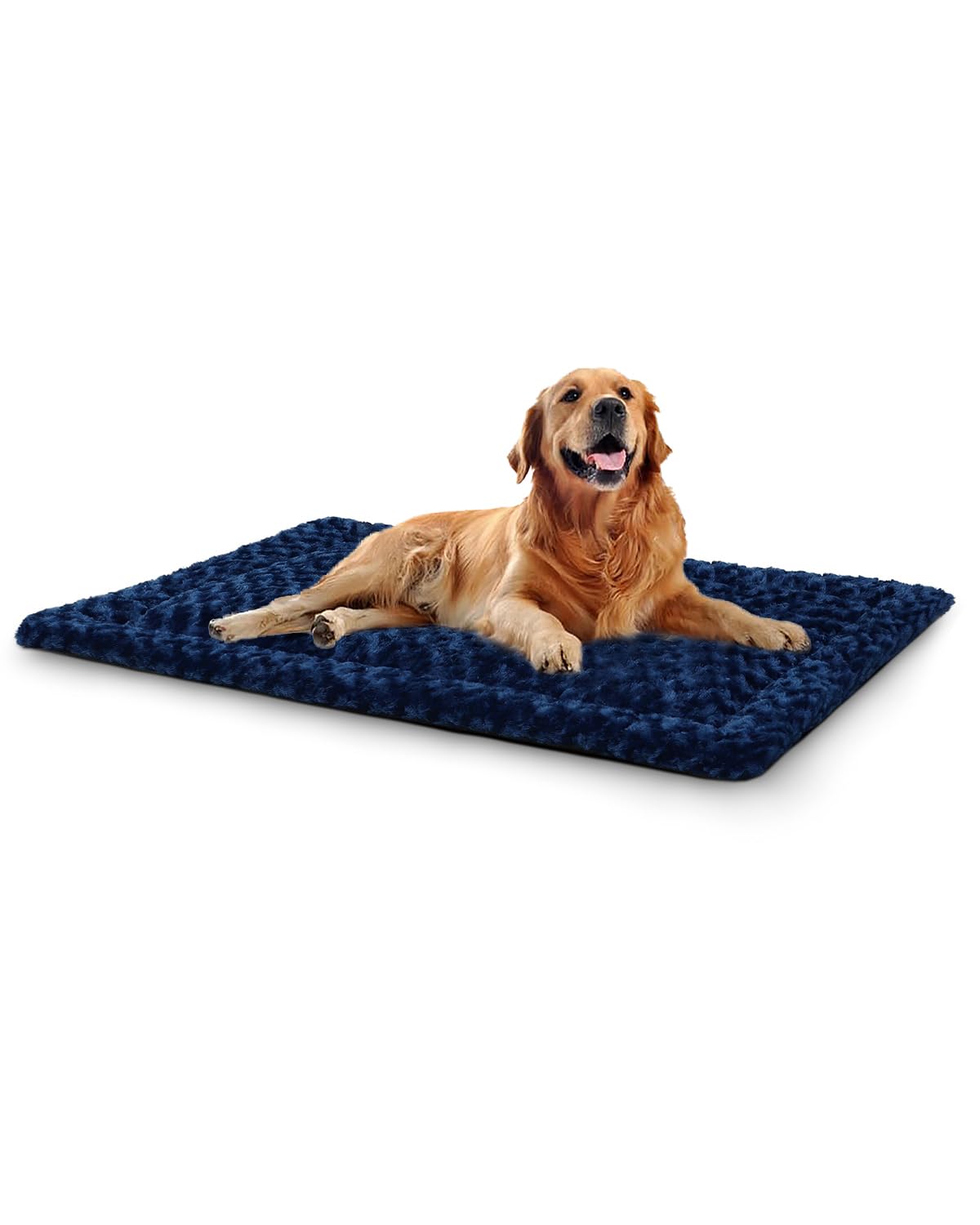 Washable Dog Bed Mat Ultra Soft Dog Crate Pad Comfy Fluffy Pet Kennel Beds Sleeping Mattress for Large Jumbo Medium Small Dogs Grey