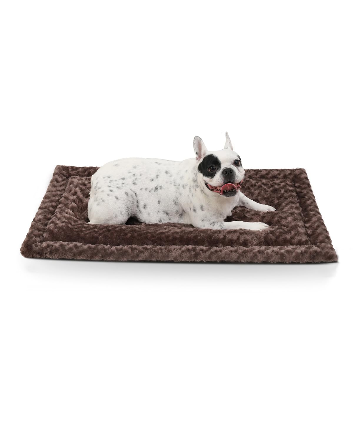 Washable Dog Bed Mat Ultra Soft Dog Crate Pad Comfy Fluffy Pet Kennel Beds Sleeping Mattress for Large Jumbo Medium Small Dogs Grey