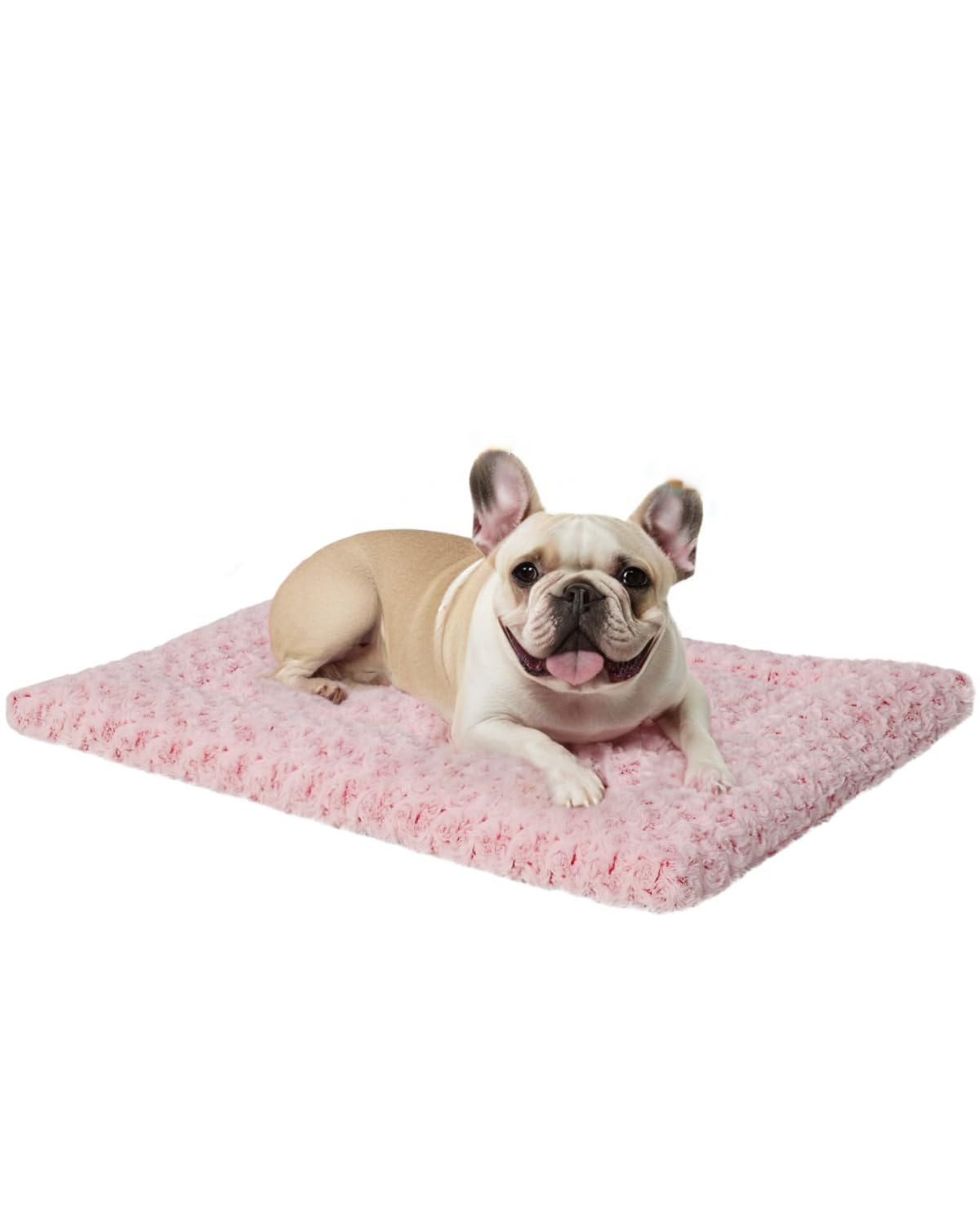 Washable Dog Bed Mat Ultra Soft Dog Crate Pad Comfy Fluffy Pet Kennel Beds Sleeping Mattress for Large Jumbo Medium Small Dogs Grey