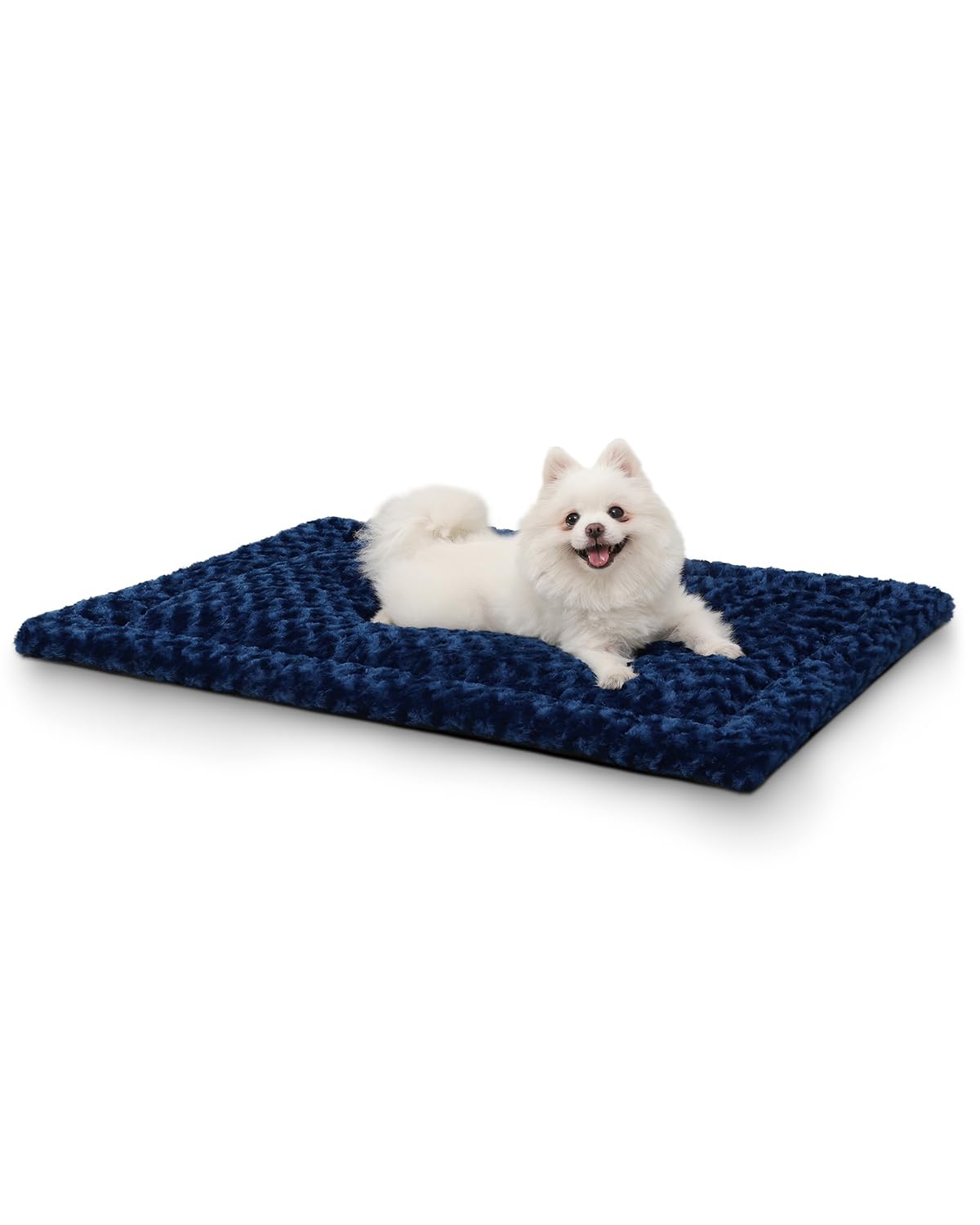 Washable Dog Bed Mat Ultra Soft Dog Crate Pad Comfy Fluffy Pet Kennel Beds Sleeping Mattress for Large Jumbo Medium Small Dogs Grey