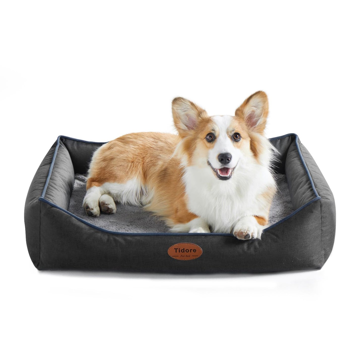 Tidore Orthopedic Dog Bed Medium Size Dog, Durable Egg Crate Foam Sofa Dog Bed with Washable Removable Cover, Waterproof Lining, Pet Beds for Medium Dogs, Navy