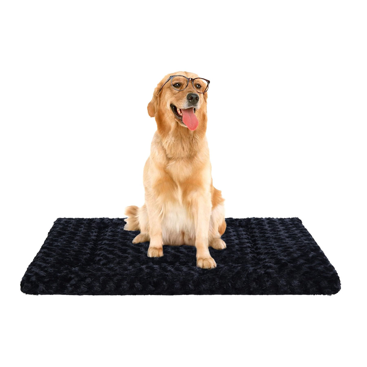 Washable Dog Bed Mat Ultra Soft Dog Crate Pad Comfy Fluffy Pet Kennel Beds Sleeping Mattress for Large Jumbo Medium Small Dogs Grey