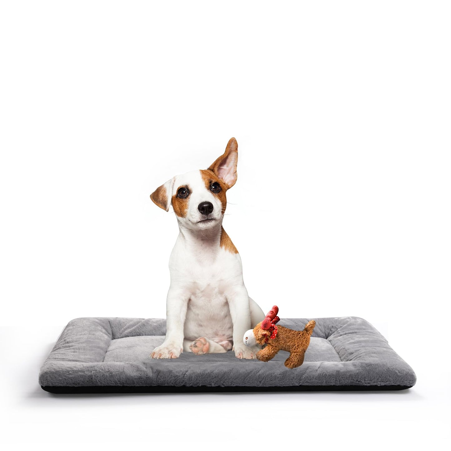Dog Beds Crate Pad for Medium/Large Dogs Fit Metal,Ultra Soft, Washable & Anti-Slip Kennel Pad for Dogs Cozy Sleeping Mat,Gray 36inch