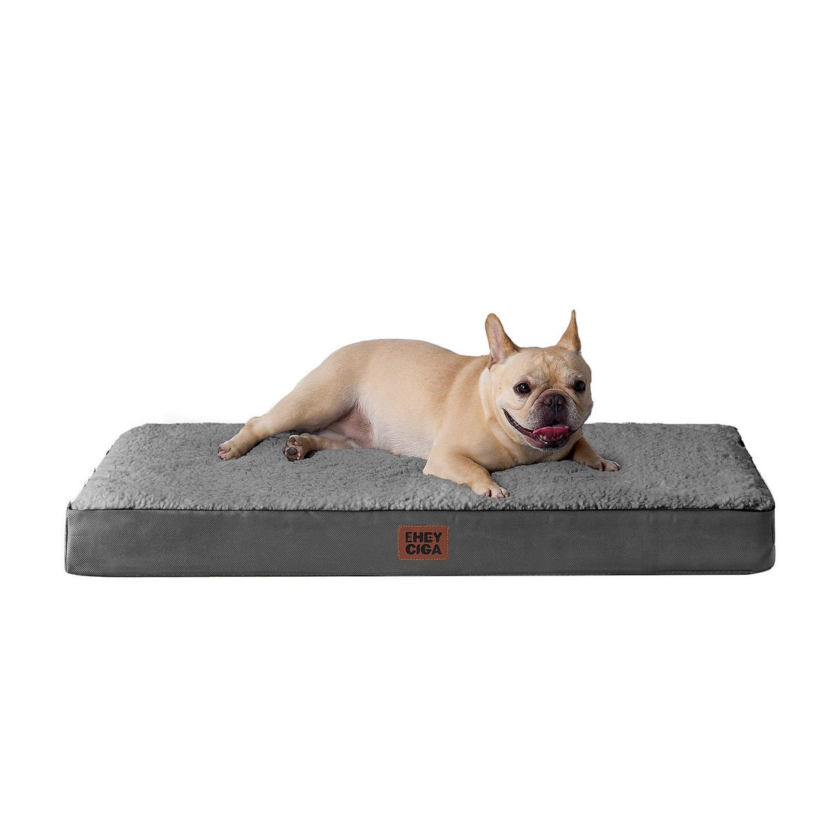 EHEYCIGA Orthopedic XL Dog Beds for Extra Large Dogs with Removable Washable Cover for Crate, Grey, 41x27