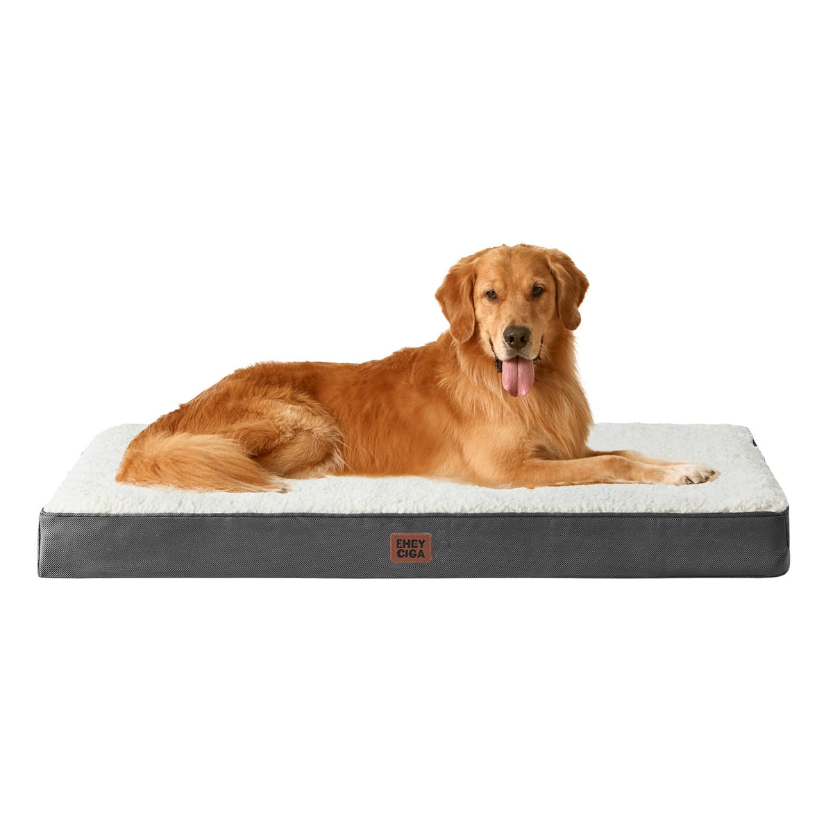 EHEYCIGA Orthopedic XL Dog Beds for Extra Large Dogs with Removable Washable Cover for Crate, Grey, 41x27