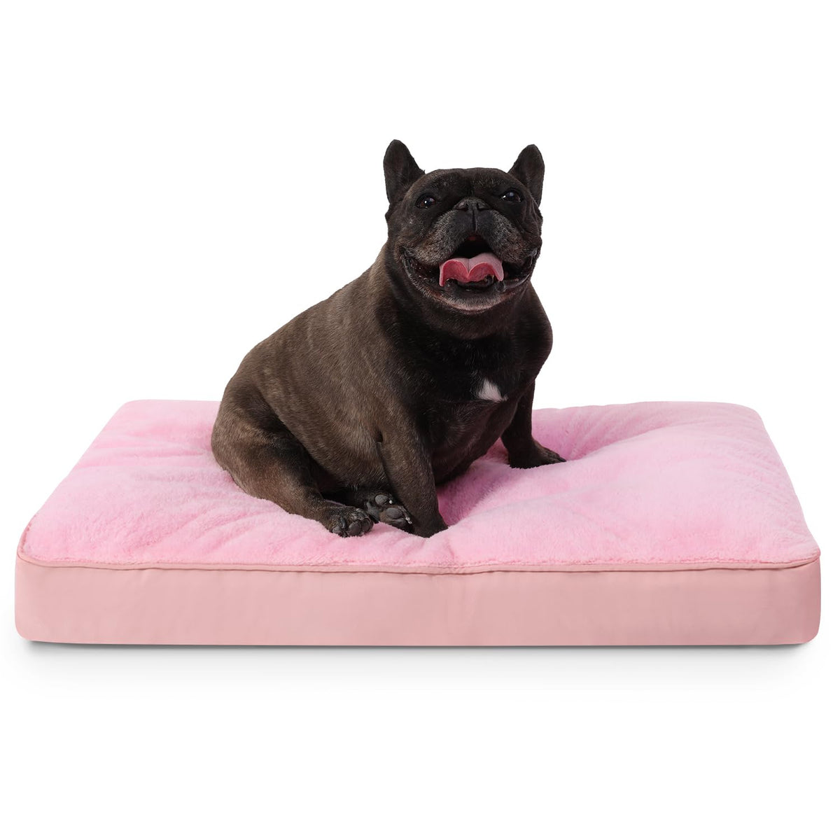 Dog Crate Bed Waterproof Deluxe Plush Dog Beds with Removable Washable Cover Anti-Slip Bottom Pet Sleeping Mattress for Large, Medium, Jumbo, Small Dogs, 35 x 22 inch, Gray