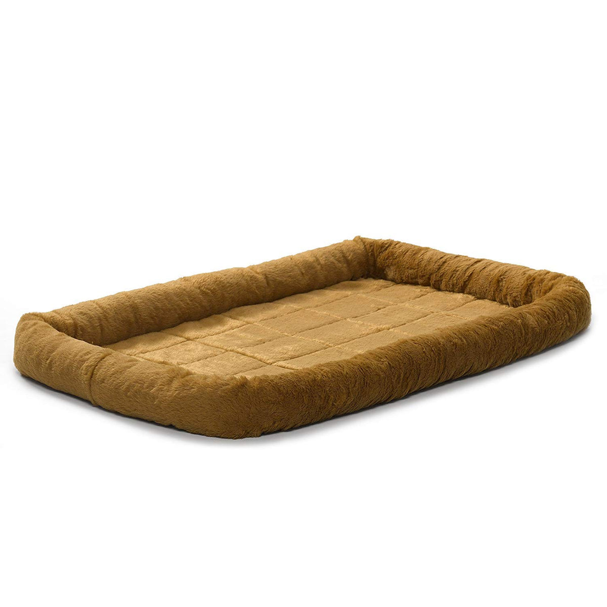 MidWest Homes for Pets QuietTime XXS Dog Bed – Cinnamon Faux Fur Bolster, Ultra-Soft and Machine Washable, Fits 18-Inch Crates and Carriers, for Small Dogs and Cats