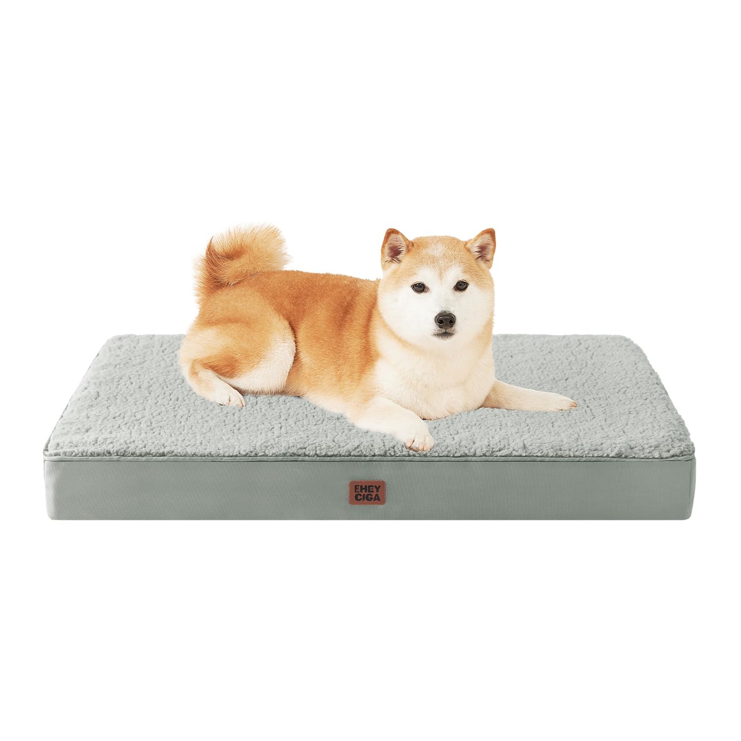 EHEYCIGA Orthopedic XL Dog Beds for Extra Large Dogs with Removable Washable Cover for Crate, Grey, 41x27