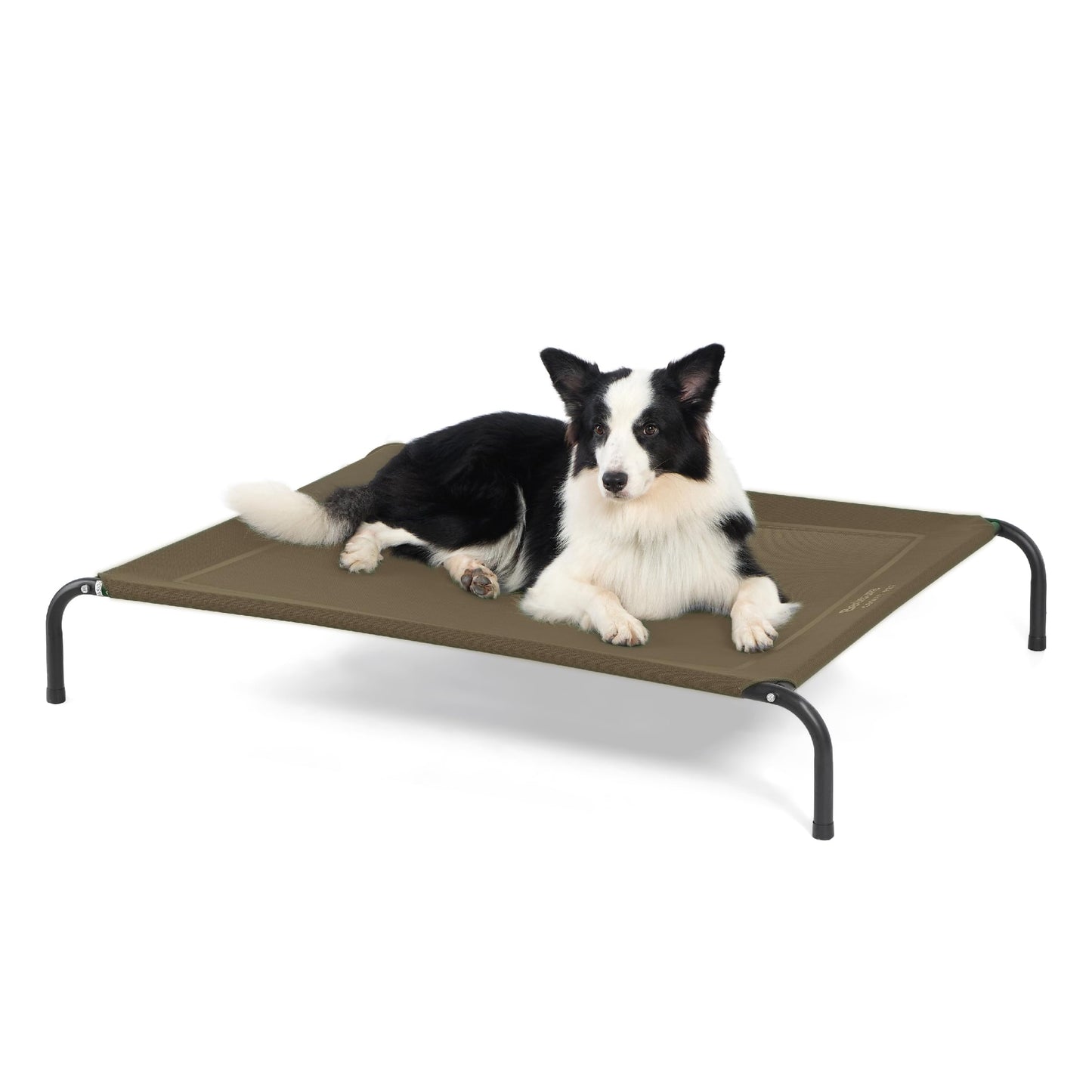 Bedsure Outdoor Elevated Cooling Dog Bed Large Sized Dog, 49in Grey | Portable raised camping pet cot hammock,Breathable Teslin mesh,Weather resistant,For large pets up to 85 lbs,Easy to assemble