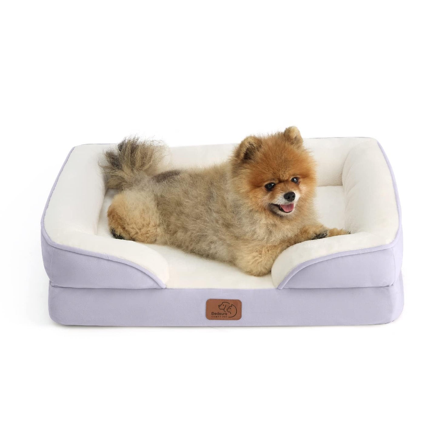 Bedsure Orthopedic Dog Bed Medium Size Dogs - Washable Small Medium Dog Cat Bed Waterproof, Comfort Cats Couch Sofa with Washable Removable Cover, Pets Bed with Nonskid Bottom, Grey, 28"