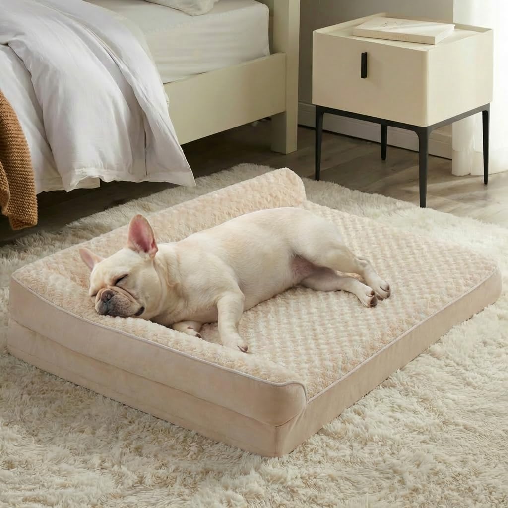 BFPETHOME Orthopedic Dog Beds for Large Dogs-Waterproof Sofa Dog Bed with Removable Washable Cover, Big Pet Bed with Waterproof Lining and Nonskid Bottom,Pet Bed for Large Dogs