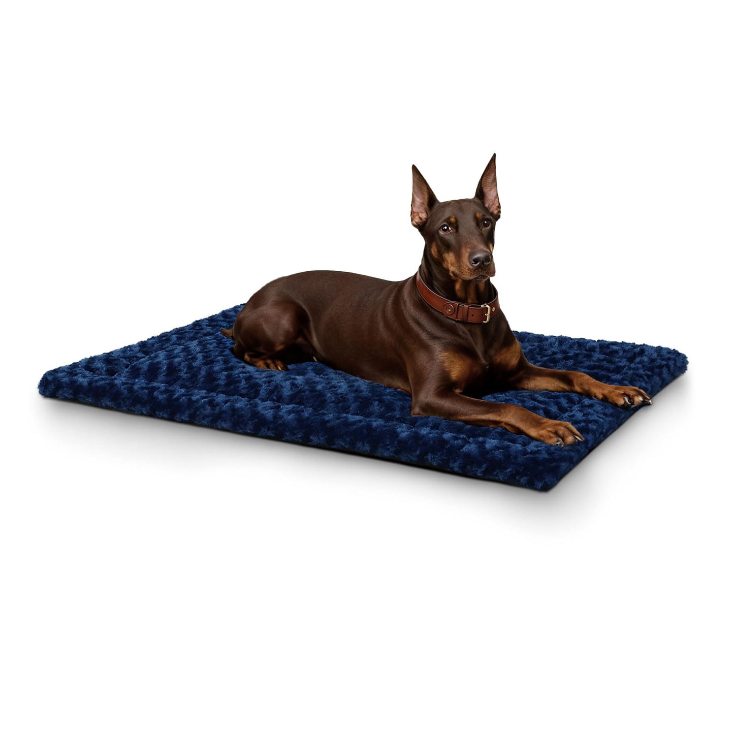 Washable Dog Bed Mat Ultra Soft Dog Crate Pad Comfy Fluffy Pet Kennel Beds Sleeping Mattress for Large Jumbo Medium Small Dogs Grey