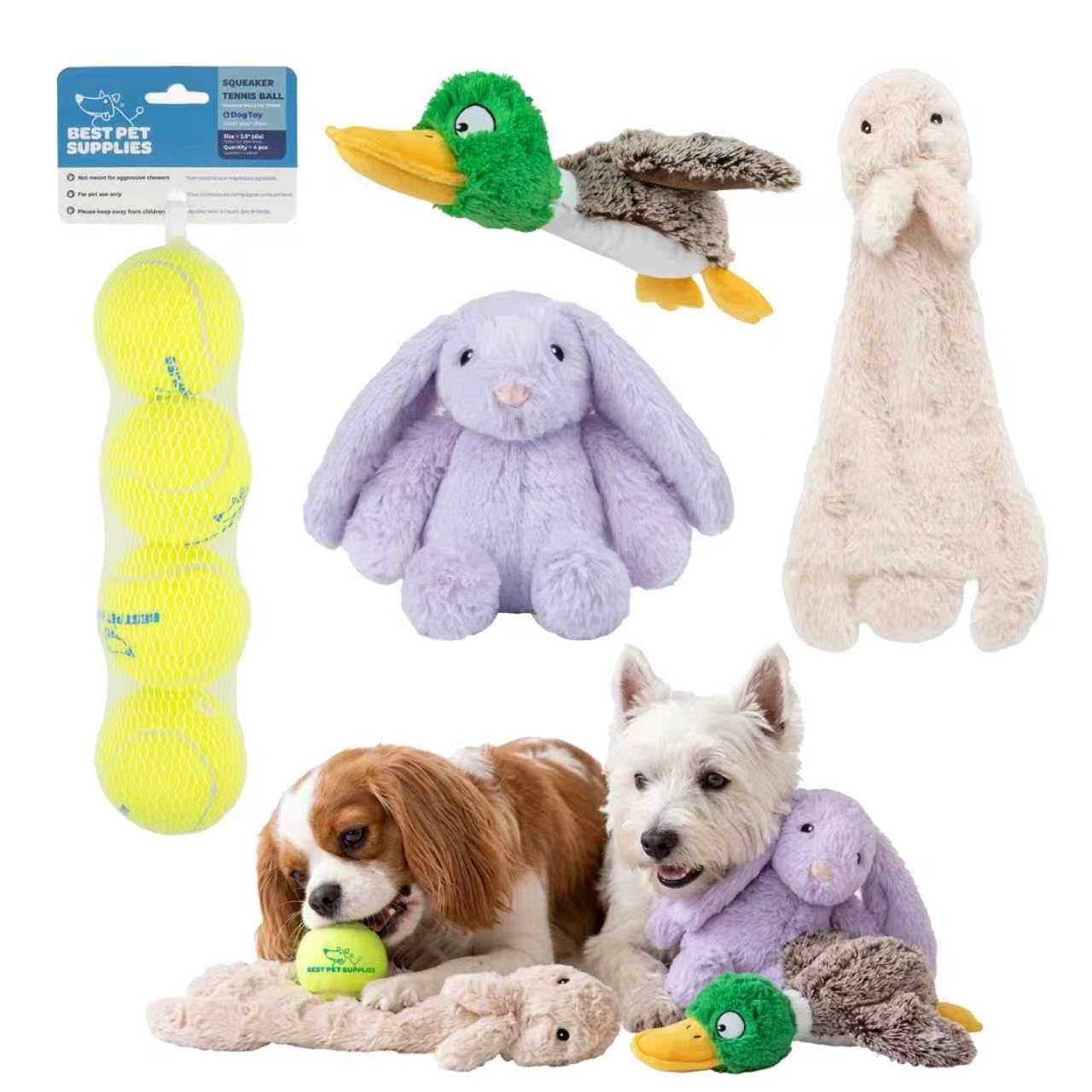 Best Pet Supplies Squeaky Dog Toys with Soft Durable Fabric for Small, Medium and Large Pets Interactive Toy for Indoor Play, Supports Active Biting and Play - 1Wild Duck, Small