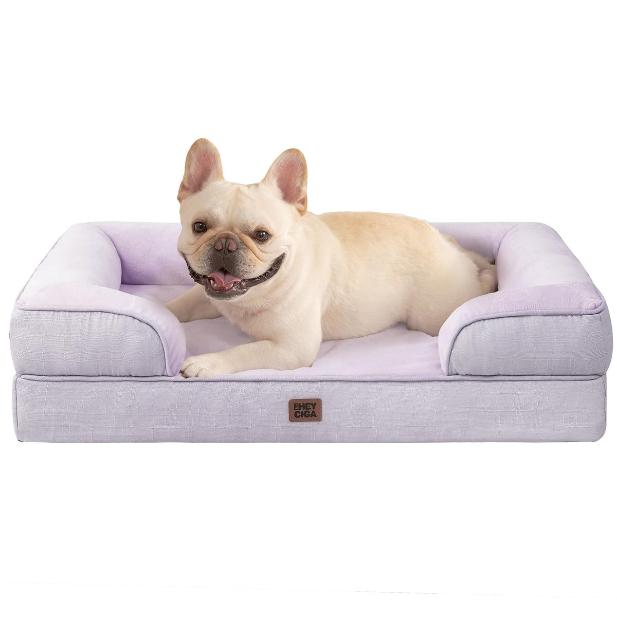 EHEYCIGA Orthopedic Dog Beds for Extra Large Dogs 44x32Inch, Waterproof Memory Foam XL Pet Bed with Sides, Non-Slip and Egg-Crate Foam Big Dog Couch Bed with Washable Removable Cover, Grey
