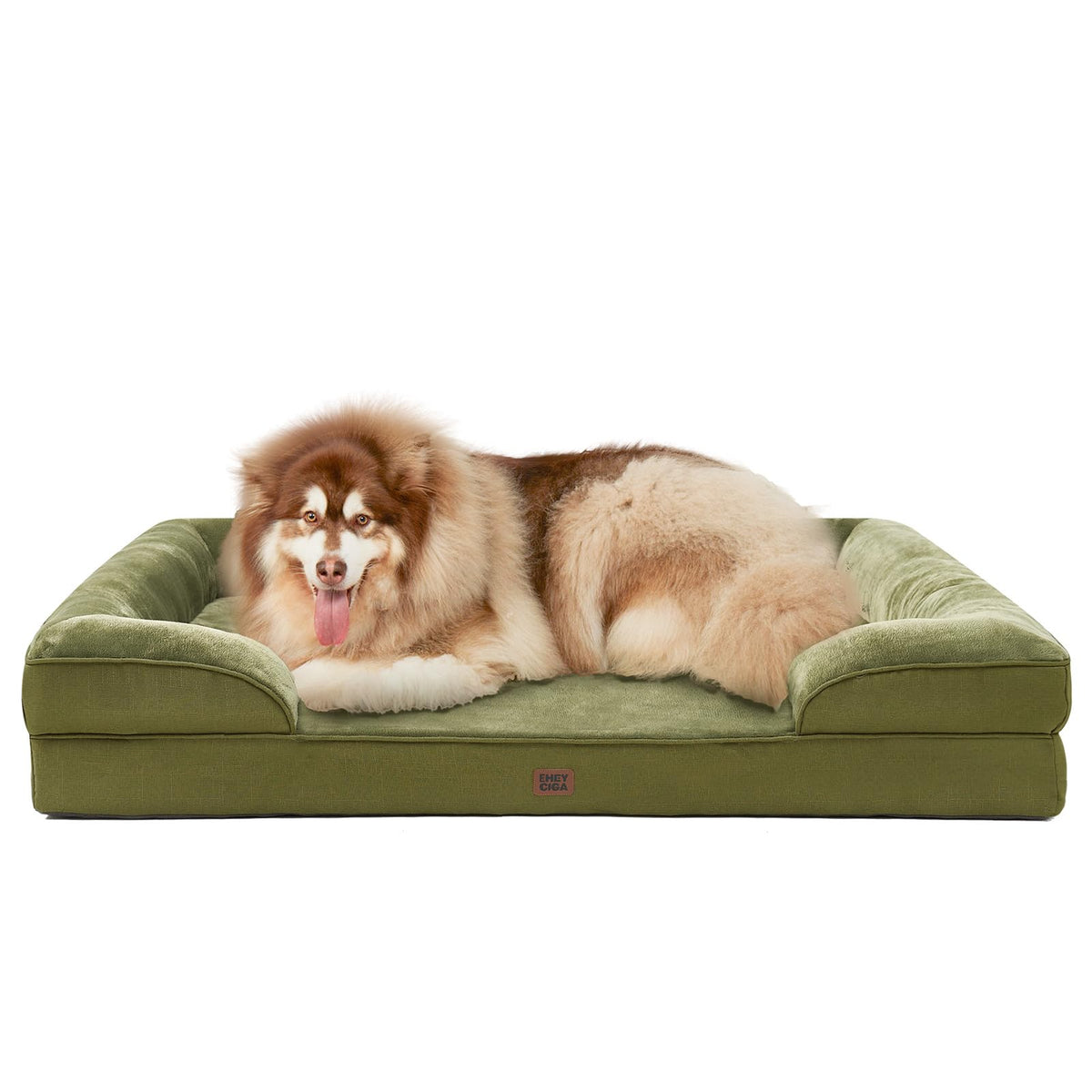 EHEYCIGA Orthopedic Dog Beds for Extra Large Dogs 44x32Inch, Waterproof Memory Foam XL Pet Bed with Sides, Non-Slip and Egg-Crate Foam Big Dog Couch Bed with Washable Removable Cover, Grey