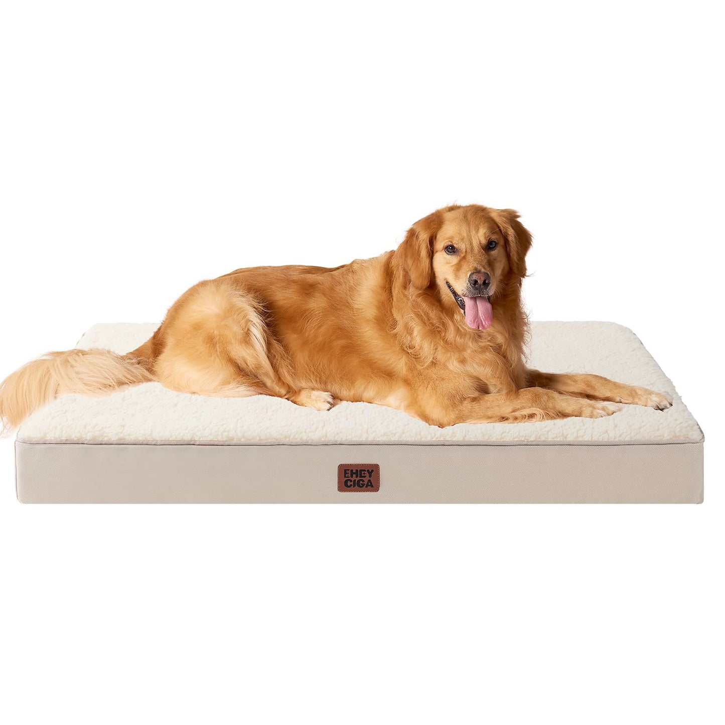 EHEYCIGA Orthopedic XL Dog Beds for Extra Large Dogs with Removable Washable Cover for Crate, Grey, 41x27
