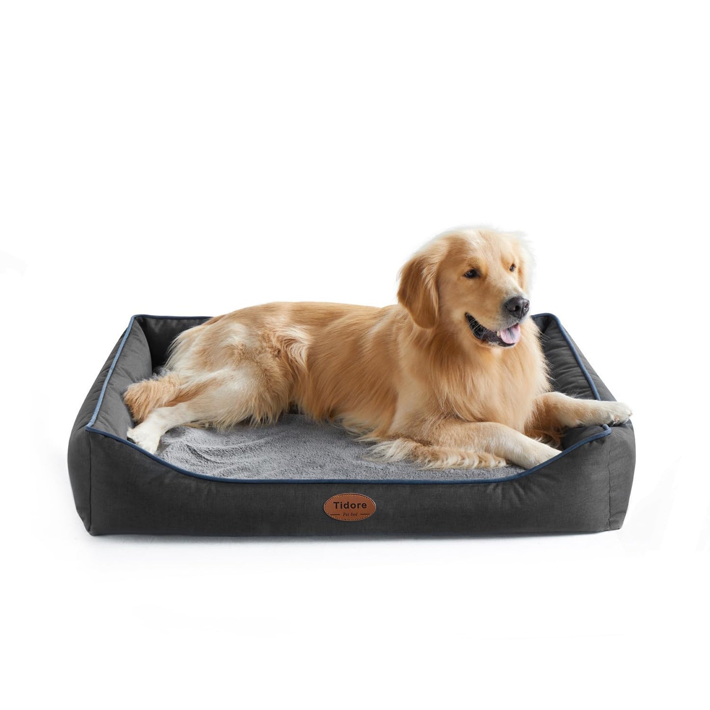 Tidore Orthopedic Dog Bed Medium Size Dog, Durable Egg Crate Foam Sofa Dog Bed with Washable Removable Cover, Waterproof Lining, Pet Beds for Medium Dogs, Navy
