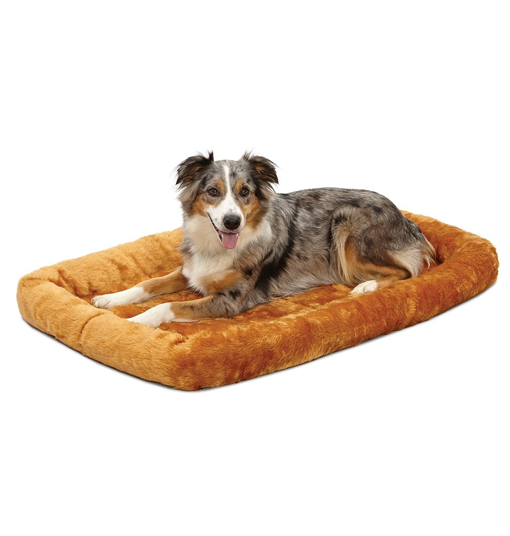 MidWest Homes for Pets QuietTime XXS Dog Bed – Cinnamon Faux Fur Bolster, Ultra-Soft and Machine Washable, Fits 18-Inch Crates and Carriers, for Small Dogs and Cats