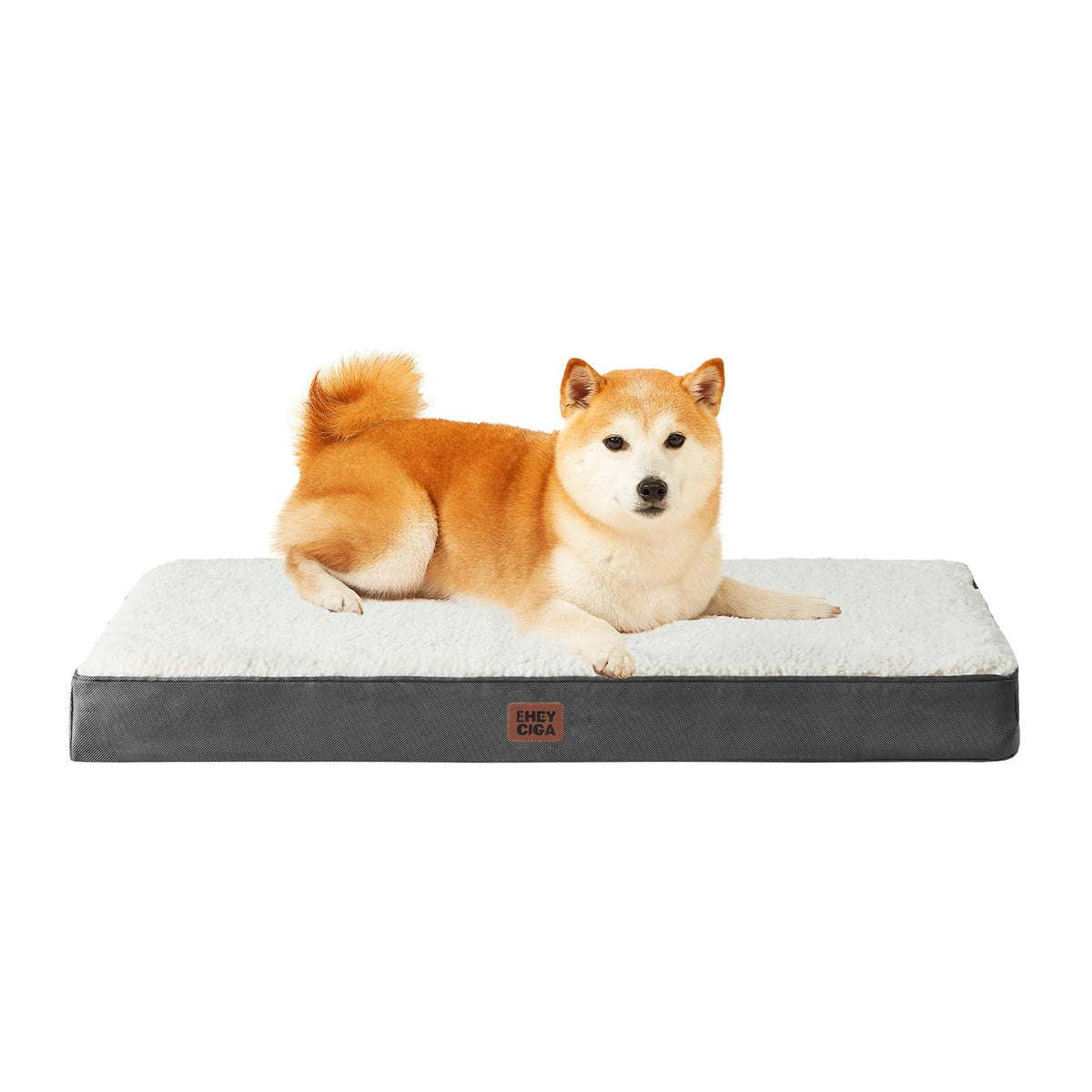 EHEYCIGA Orthopedic XL Dog Beds for Extra Large Dogs with Removable Washable Cover for Crate, Grey, 41x27