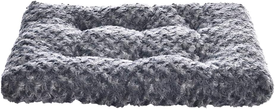 Amazon Basics Washable Cat and Dog Bed and Crate Pad, Indoor, Easy to Clean, 23" x 18" x 2.5", Gray