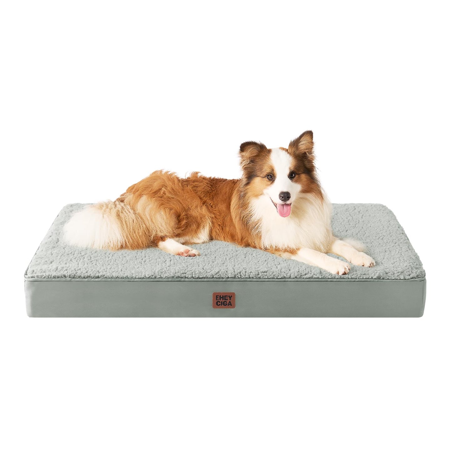 EHEYCIGA Orthopedic XL Dog Beds for Extra Large Dogs with Removable Washable Cover for Crate, Grey, 41x27