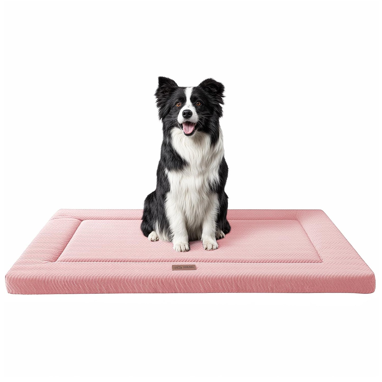 WESTERN HOME Dog Bed for Crate, Medium/Large Dogs Crate Bed with Soft Wavy Plush Comfortable Anti-Slip Kennel Pad Washable Pet Beds Mat for Dogs & Cats, Grey