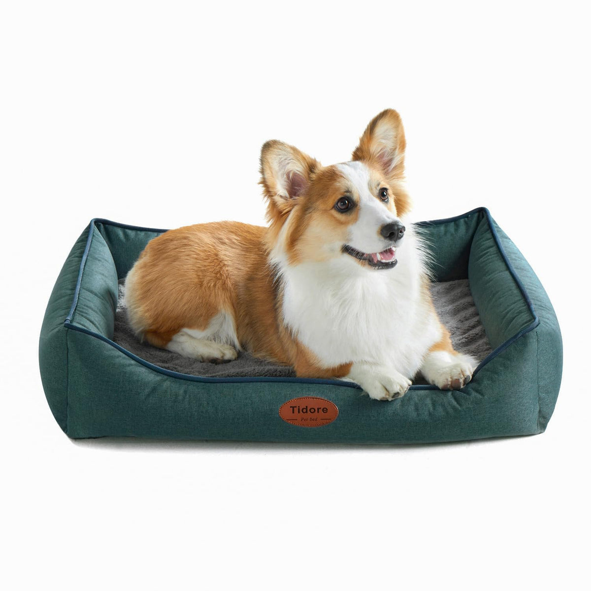Tidore Orthopedic Dog Bed Medium Size Dog, Durable Egg Crate Foam Sofa Dog Bed with Washable Removable Cover, Waterproof Lining, Pet Beds for Medium Dogs, Navy