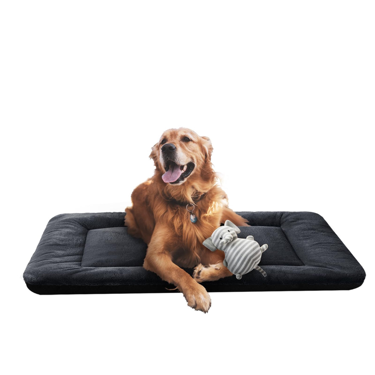 Dog Beds Crate Pad for Medium/Large Dogs Fit Metal,Ultra Soft, Washable & Anti-Slip Kennel Pad for Dogs Cozy Sleeping Mat,Gray 36inch