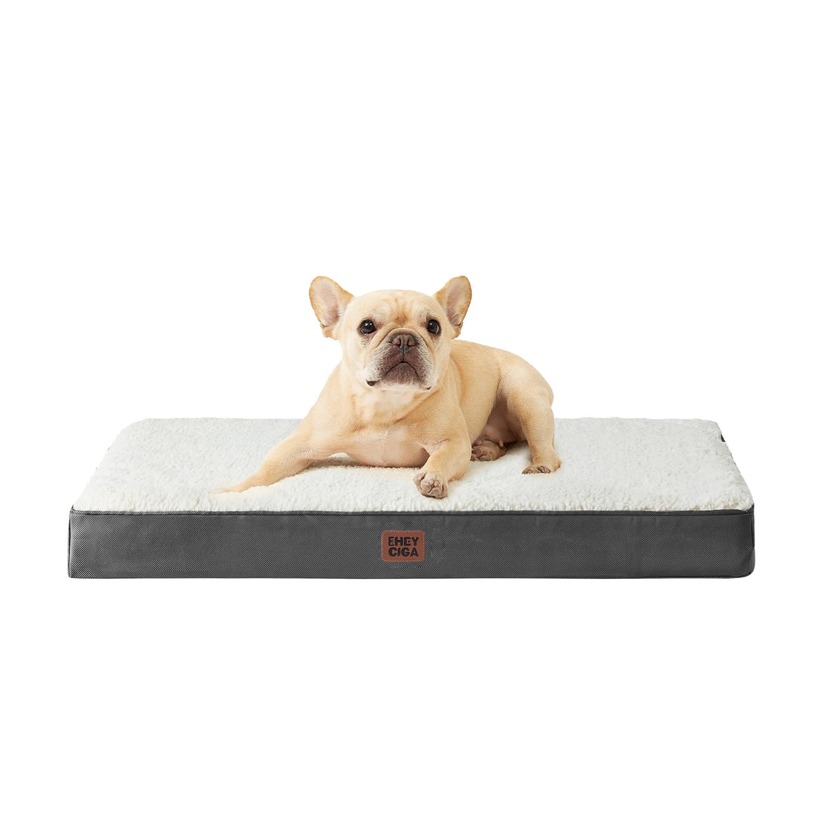 EHEYCIGA Orthopedic XL Dog Beds for Extra Large Dogs with Removable Washable Cover for Crate, Grey, 41x27