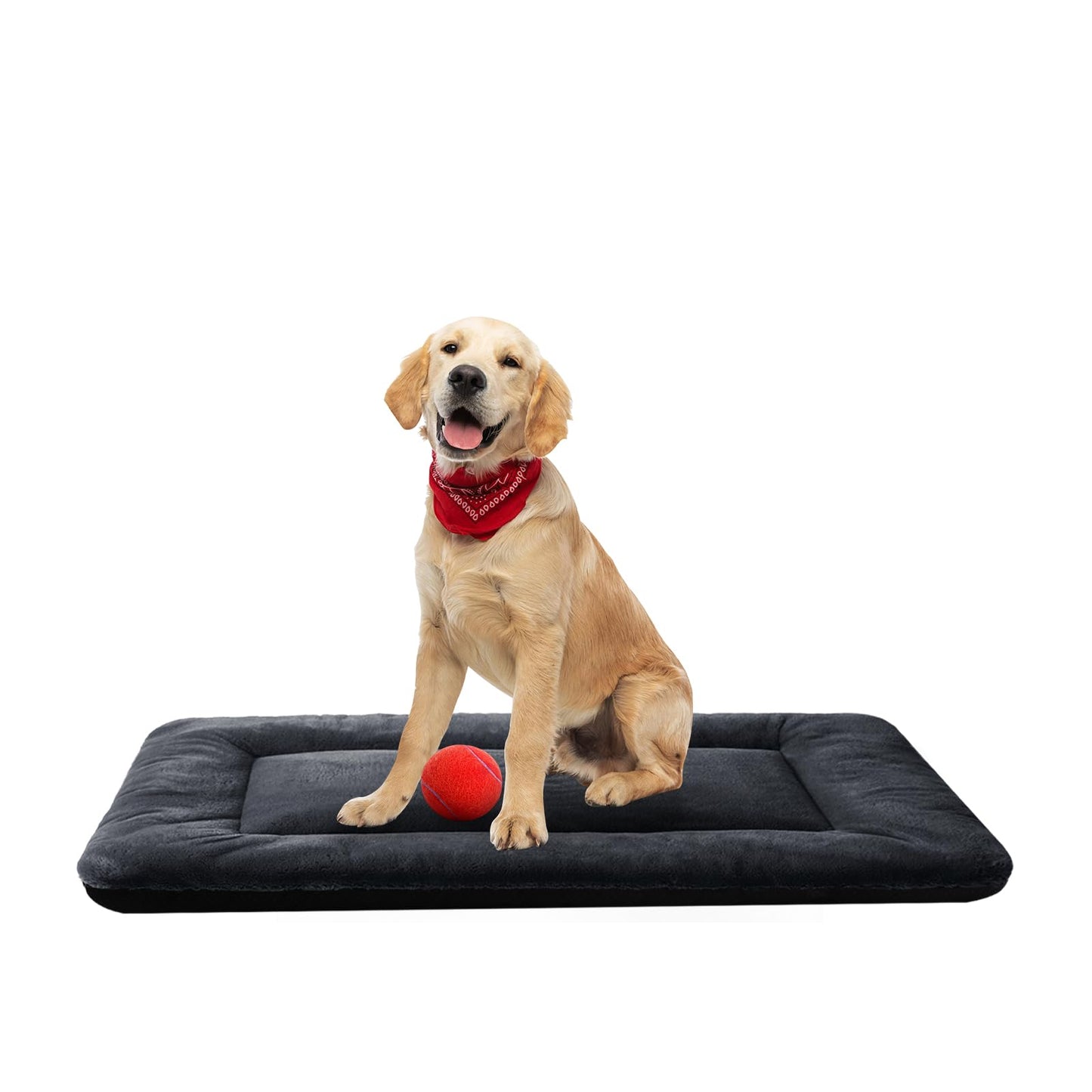 Dog Beds Crate Pad for Medium/Large Dogs Fit Metal,Ultra Soft, Washable & Anti-Slip Kennel Pad for Dogs Cozy Sleeping Mat,Gray 36inch