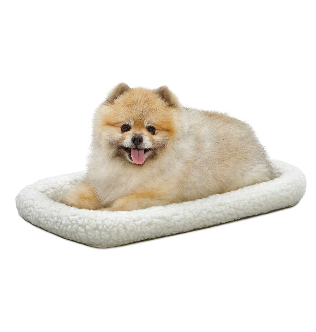 MidWest Homes for Pets QuietTime XXS Dog Bed – Cinnamon Faux Fur Bolster, Ultra-Soft and Machine Washable, Fits 18-Inch Crates and Carriers, for Small Dogs and Cats