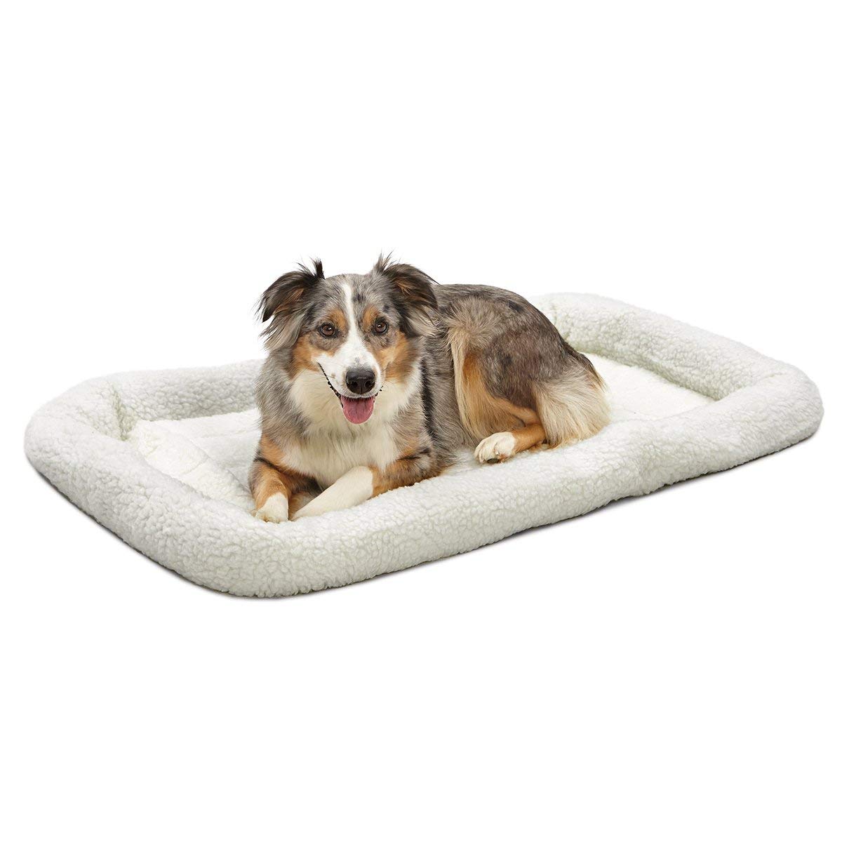 MidWest Homes for Pets QuietTime XXS Dog Bed – Cinnamon Faux Fur Bolster, Ultra-Soft and Machine Washable, Fits 18-Inch Crates and Carriers, for Small Dogs and Cats