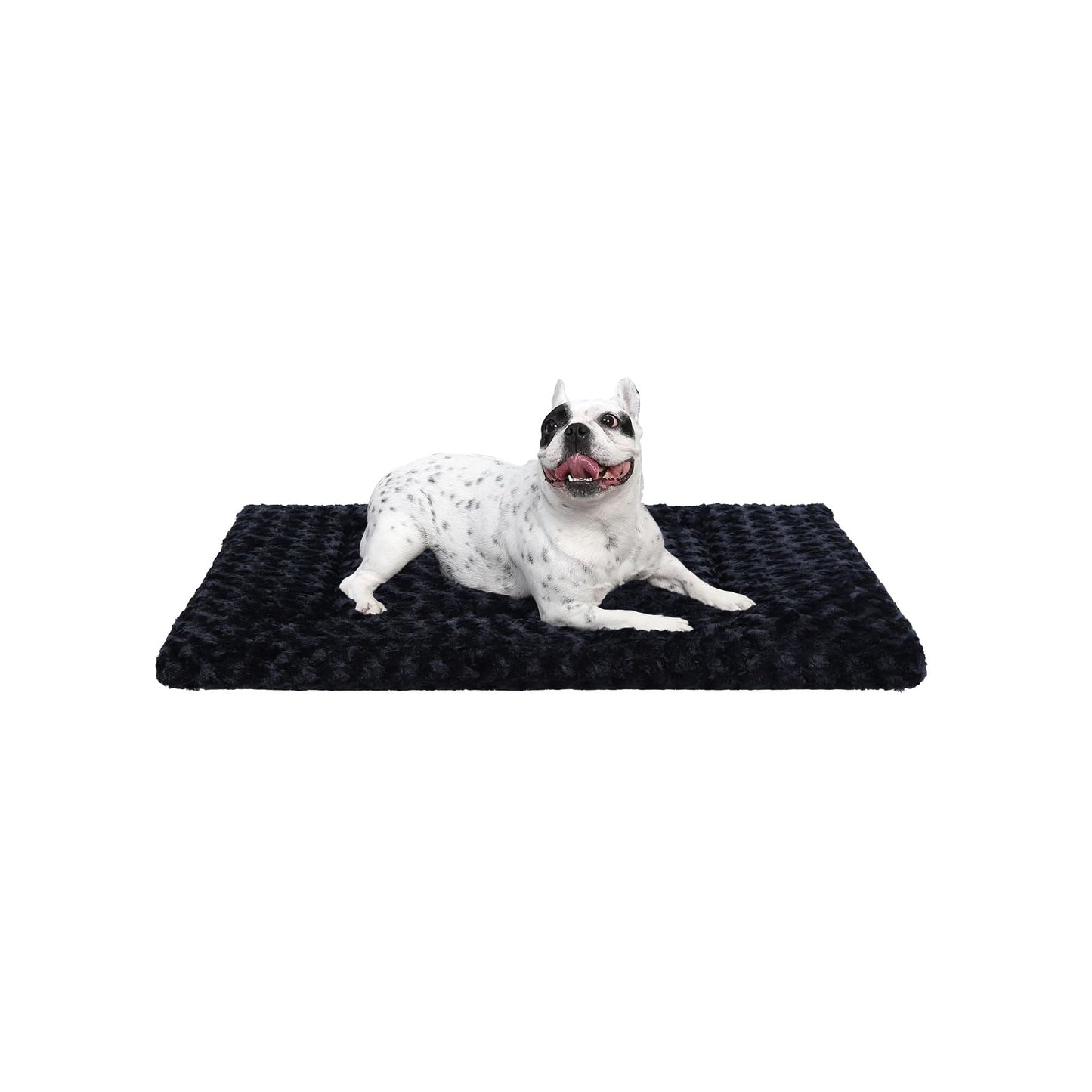Washable Dog Bed Mat Ultra Soft Dog Crate Pad Comfy Fluffy Pet Kennel Beds Sleeping Mattress for Large Jumbo Medium Small Dogs Grey