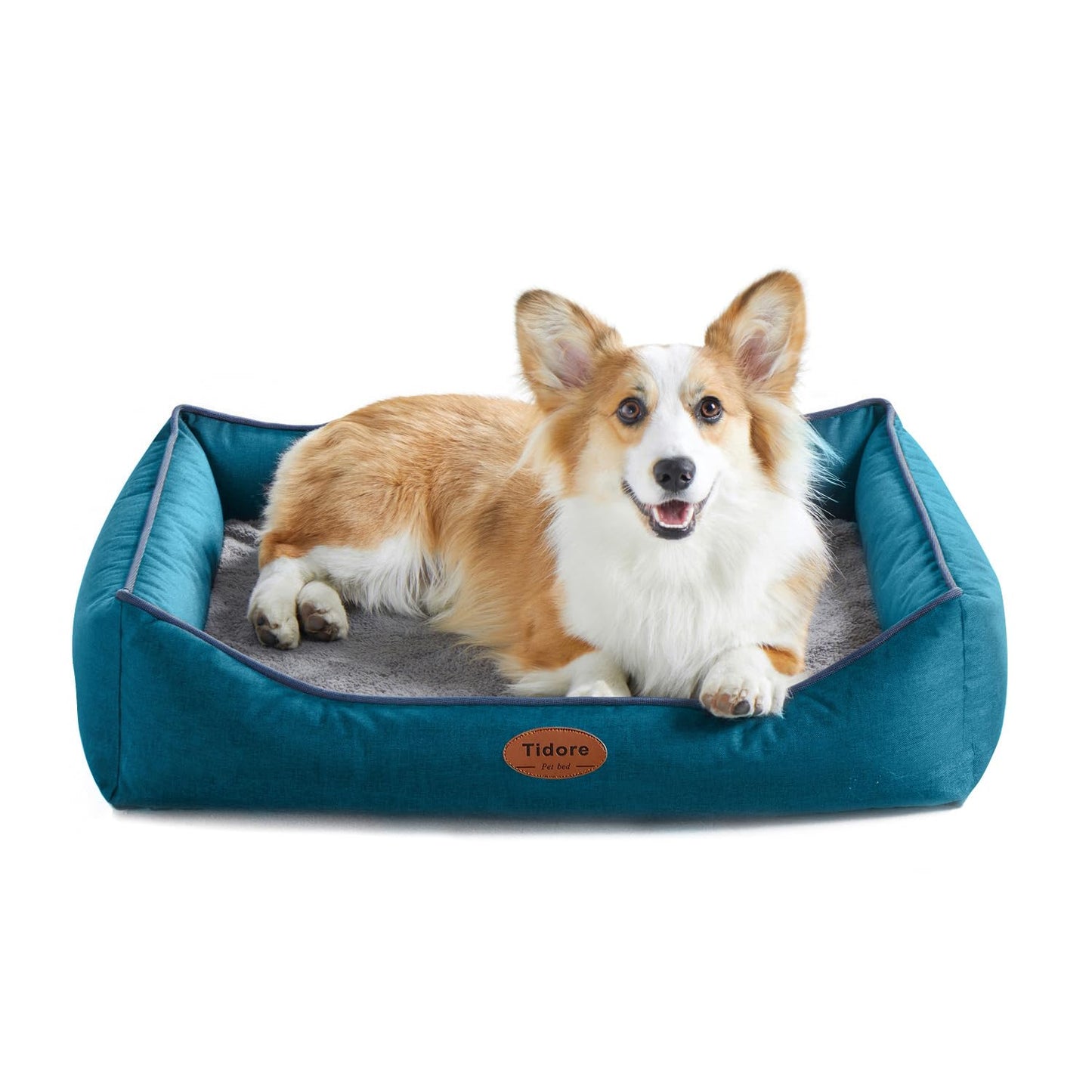 Tidore Orthopedic Dog Bed Medium Size Dog, Durable Egg Crate Foam Sofa Dog Bed with Washable Removable Cover, Waterproof Lining, Pet Beds for Medium Dogs, Navy