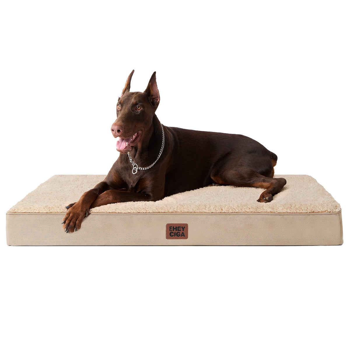 EHEYCIGA Orthopedic XL Dog Beds for Extra Large Dogs with Removable Washable Cover for Crate, Grey, 41x27