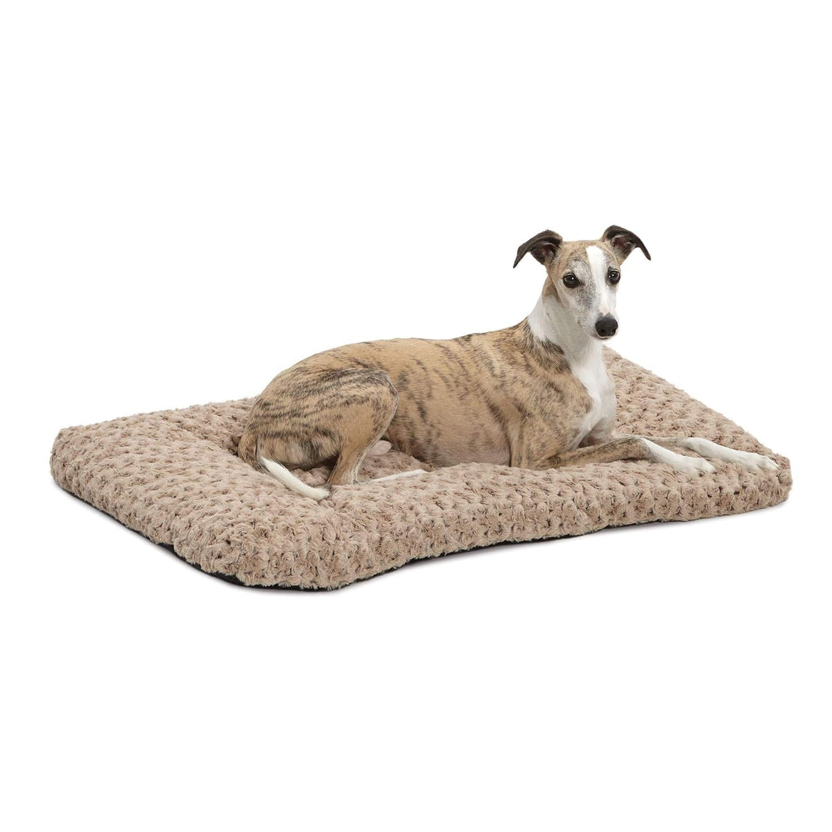 MidWest Homes for Pets Small QuietTime Deluxe Gray Ombré Swirl Plush Pet Bed, Machine Washable, Non-Skid Bottom, Soft Crate Mat for 24-inch Crates