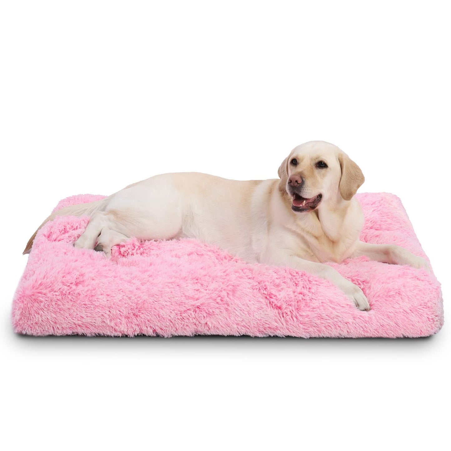 Vonabem Large Dog Bed Crate Pad 36 inch, Washable Pet Beds Medium Small Sized Dogs, Deluxe Plush Warm Anti-Slip Puppy Mats for Sleeping, Soft Kennel Pads 35 * 23 inch Grey