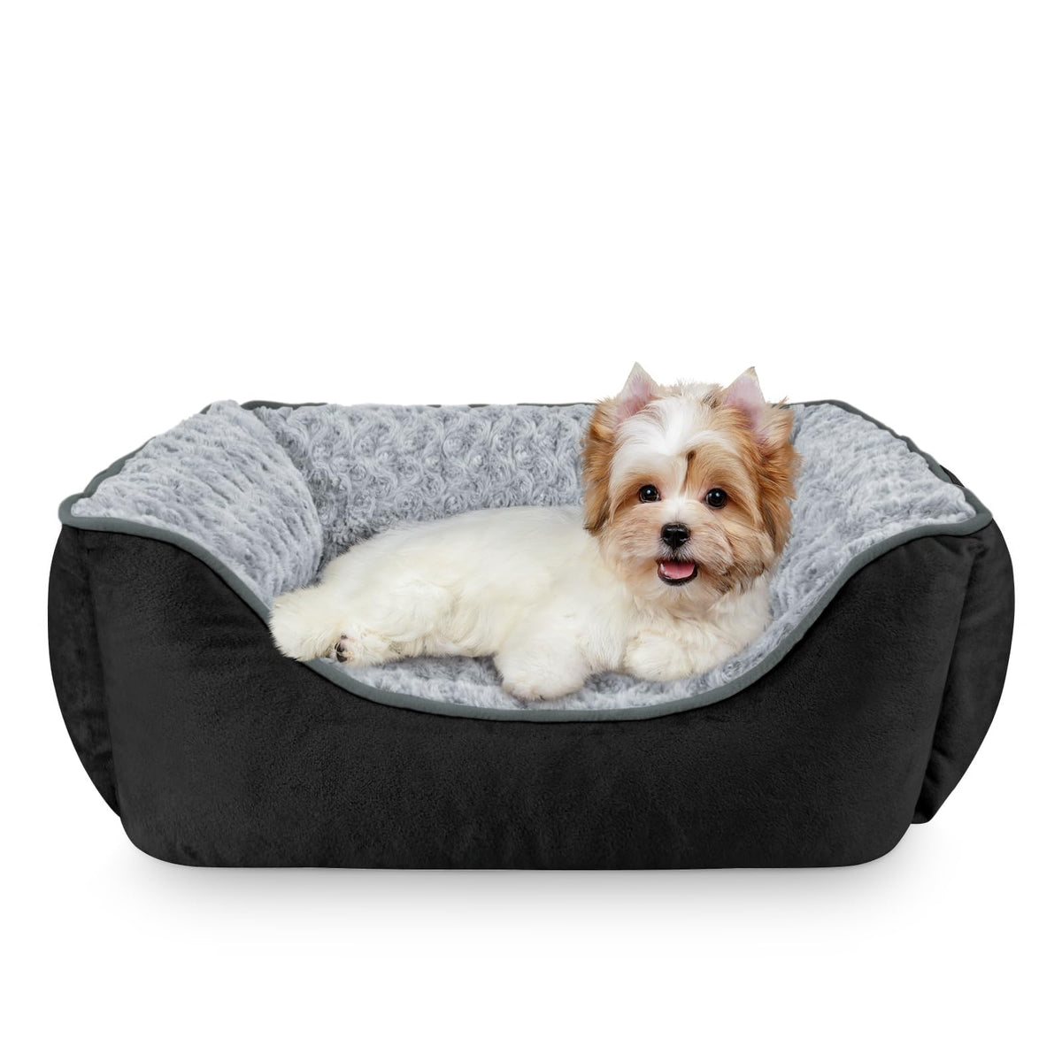 JOEJOY Rectangle Dog Bed for Large Medium Small Dogs - Washable Orthopedic Sofa Bed, Soft Breathable Puppy & Pet Cuddler, Durable Calming Dog Bed with Anti-Slip Bottom, Multiple Sizes, Beige