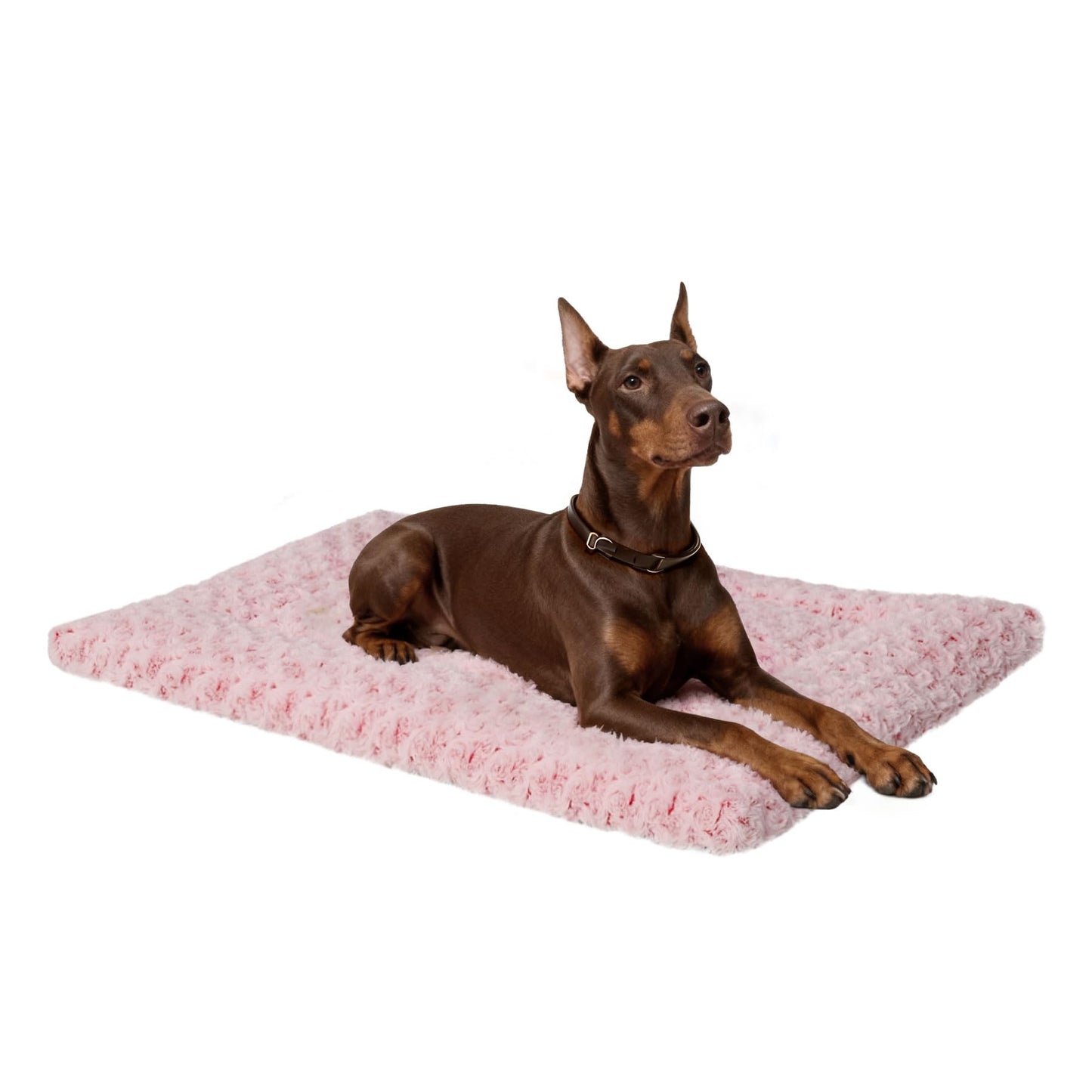 Washable Dog Bed Mat Ultra Soft Dog Crate Pad Comfy Fluffy Pet Kennel Beds Sleeping Mattress for Large Jumbo Medium Small Dogs Grey